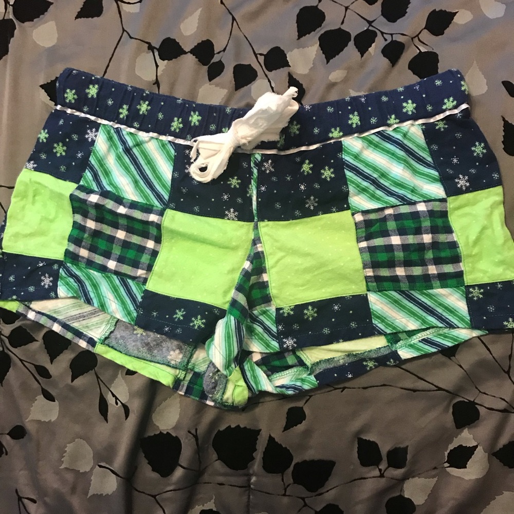 Flannel sleep shorts